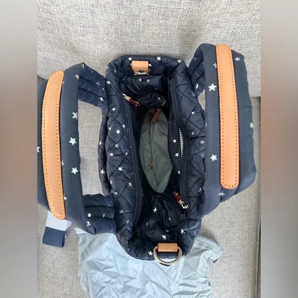 EEUC MZ Wallace Dawn with Silver Stars Mini Metro Tote Deluxe - Picture 5 of 11